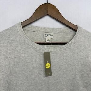 J Crew Sweater Men's Small Gray Knit Textured Seed Stitch Preppy Crew NEW